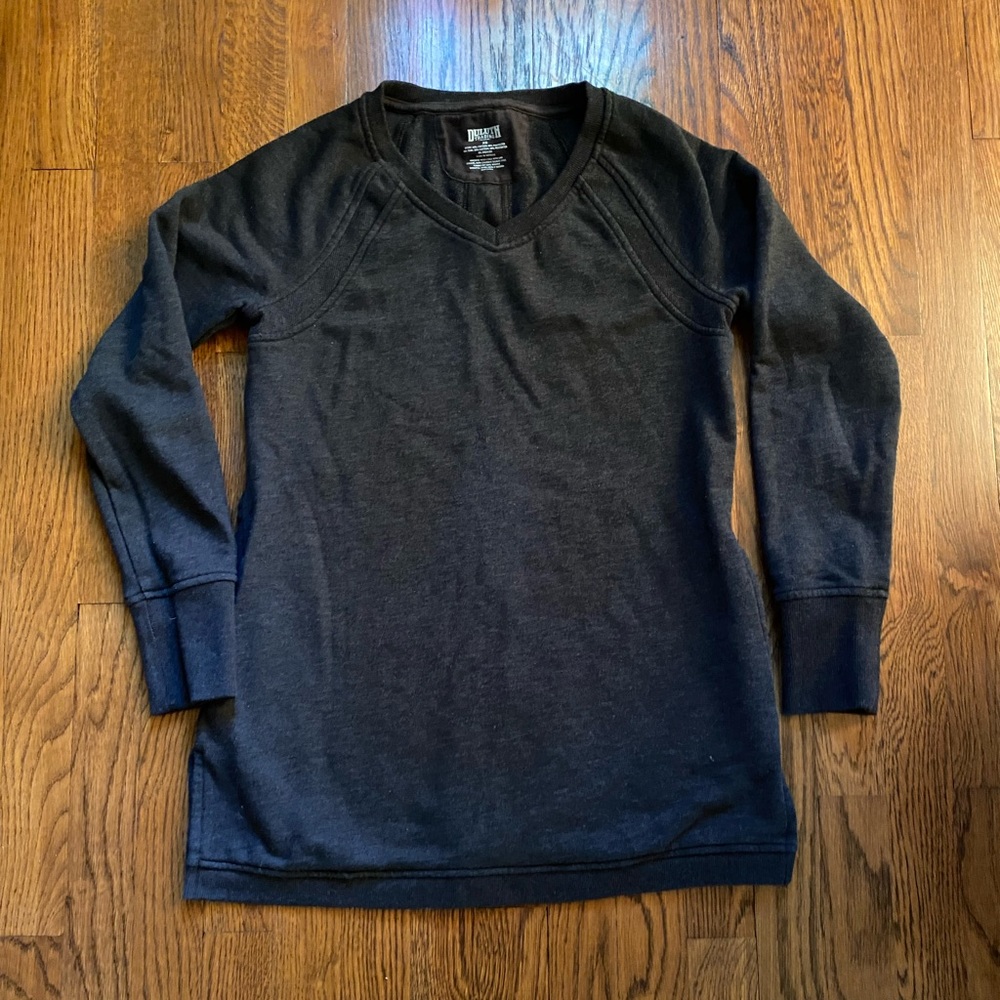 Duluth Trading Co Black Crew Neck Sweater